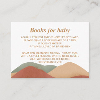 Books for Baby | Boho Baby Shower Southwest Desert Enclosure Card