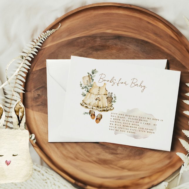 Books For Baby Boho Bring a Book Request Enclosure Card (Creator Uploaded)