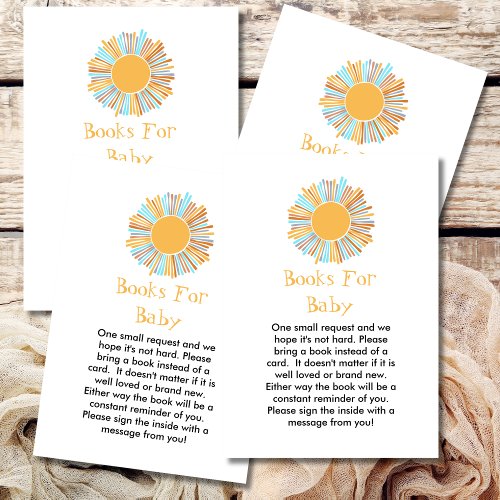 Books For Baby Boho Sun Here Comes The Sun Enclosure Card