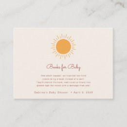 Books for Baby | Boho Sunshine Enclosure Card