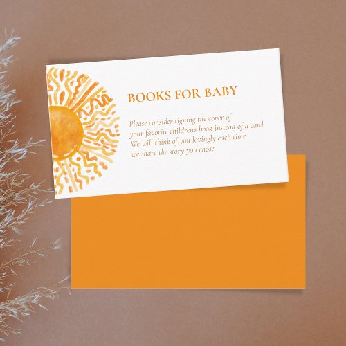Books for Baby Boho Watercolor Sunshine Unique Enclosure Card