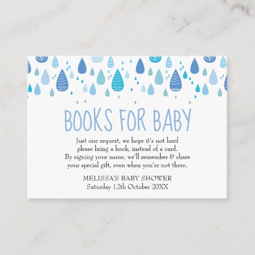 Books For Baby Book Request Baby Shower Enclosure Card