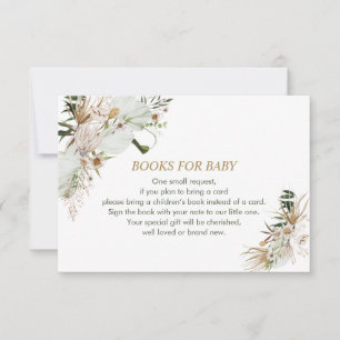 Books for Baby, Book Request, Boho Baby Shower Invitation