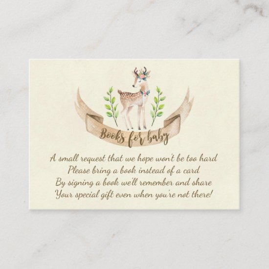 books for baby book request card cute deer