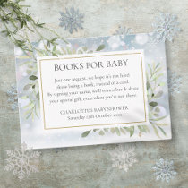 Books For Baby Book Request Winter Baby Shower Enclosure Card