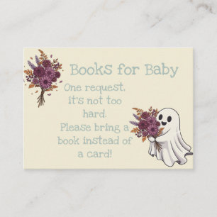 Books for Baby- Boos and Blooms Baby Shower Enclosure Card