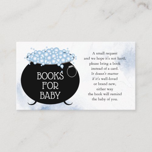 Books for Baby Boy Brew Halloween Baby Shower Enclosure Card