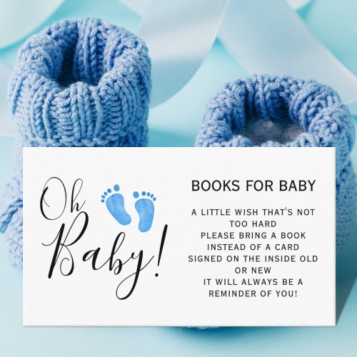 Books For Baby Boys Shower Enclosure Card