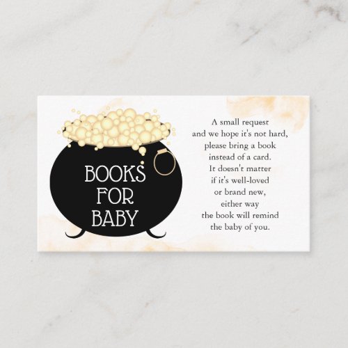 Books for Baby Brew Halloween Baby Shower Enclosure Card