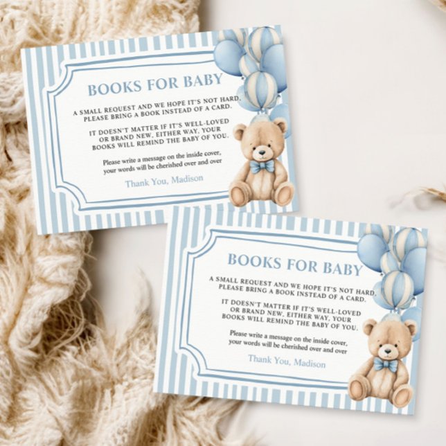 Books for Baby Card Blue Bear (Creator Uploaded)
