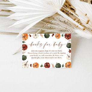 Books for Baby Card Fall Pumpkin Baby Shower