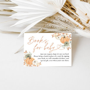 Books for Baby Card Fall Pumpkin Baby Shower