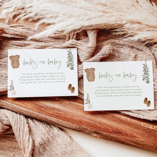 Books for Baby Card | Sage Green Boy Baby Shower (Creator Uploaded)