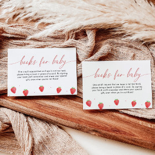 Books for Baby Card, Strawberry Baby Shower Invitation