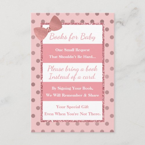 Books For Baby Card Tickeled Pink Enclosure Card