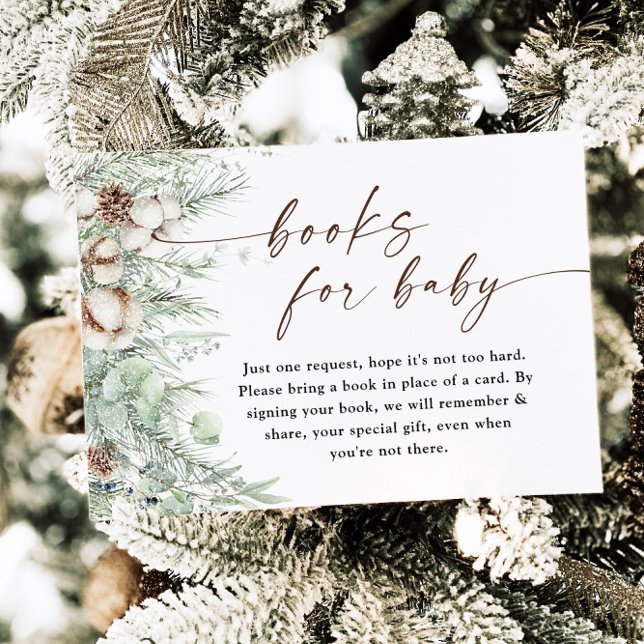 Books for Baby Card | Winter Baby Shower (Creator Uploaded)