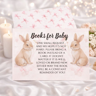 Books for Baby Card with Bunny Illustration