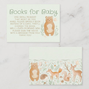 Books For Baby Card with Woodland Animals