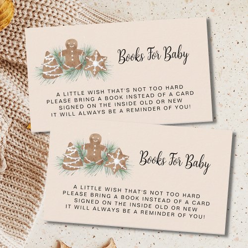 Books for Baby Christmas Baby Shower Enclosure Card