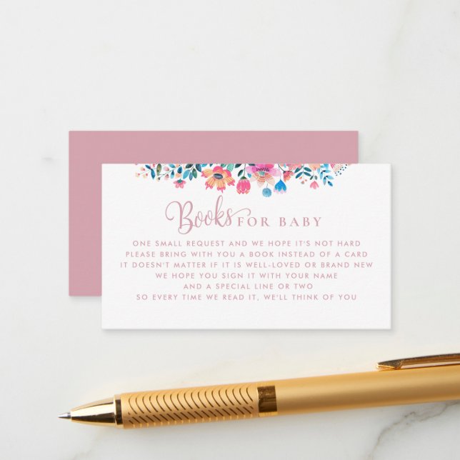 Books For Baby Cielito Lindo Mexican Baby Shower Enclosure Card (Front/Back In Situ)