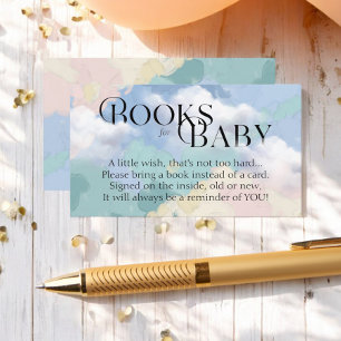 Books for Baby Cloud Nine Pastel Baby Shower Enclosure Card