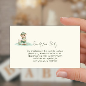 Books for Baby Cute Bear Golfing  Enclosure Card