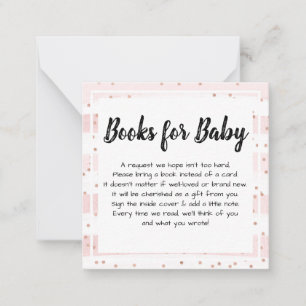 Books For Baby Cute Pink Stripes  Note Card