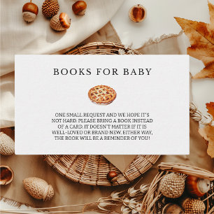 Books For Baby Cutie Pie Fall Baby Shower Enclosure Card