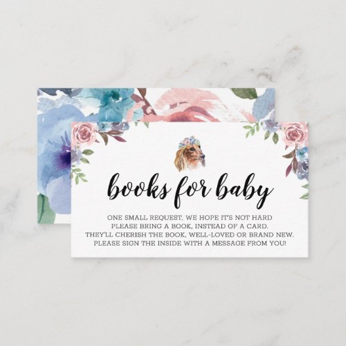 Books for Baby Dachshund Watercolor Enclosure Card