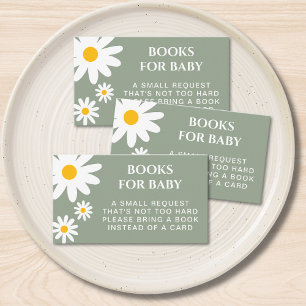Books For Baby Daisy Sage Green Enclosure Card