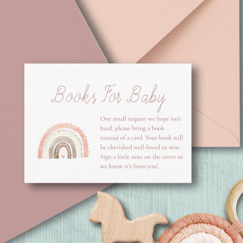 Books for Baby Elephant Baby Shower Girl  Enclosure Card