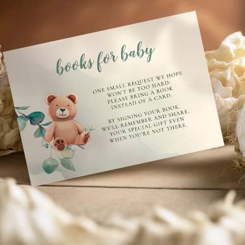 Books for Baby Enclosure Card Baby Bear