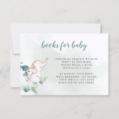Books for Baby Enclosure Card Baby Elephant