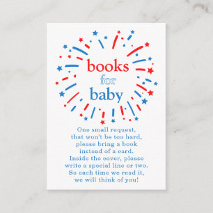 Books for Baby Enclosure Card Red, White & Due
