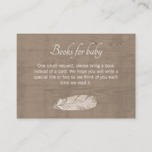Books for Baby Enclosure Card – Rustic Woodland Ba