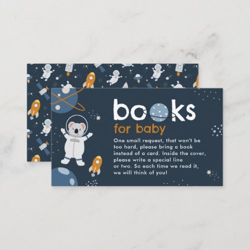 Books for Baby Enclosure Card Space Baby Shower
