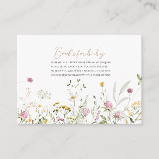 Books for Baby Floral Sticker Enclosure Card