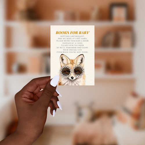 Books For Baby Fox Baby Shower Book Request Enclosure Card