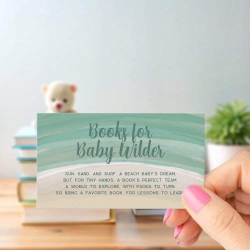 Books for Baby Gender Neutral Baby Shower Enclosure Card