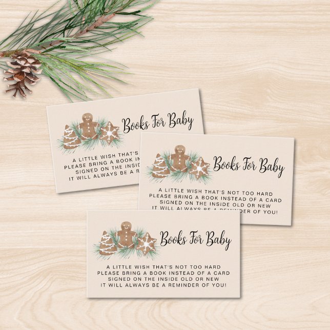 Books for Baby Gingerbread Baby Shower Enclosure Card (Creator Uploaded)