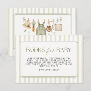 Books for Baby Green Locally Grown Baby Shower Enclosure Card