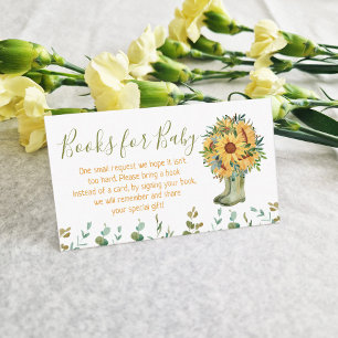 Books For Baby Green Rain Boots Enclosure Card