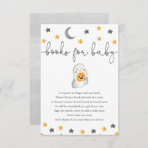 Books for Baby Halloween ghost baby shower Enclosure Card