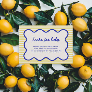 Books for Baby Hand Drawn Blue & Yellow Italian Enclosure Card