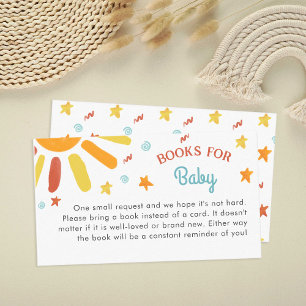Books for Baby Here Comes The Son Baby Shower Enclosure Card
