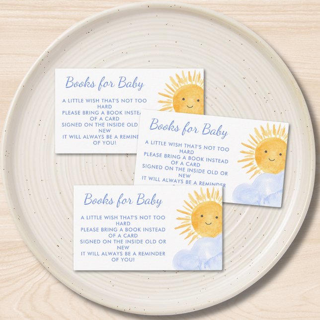 Books For Baby Here Comes The Son Baby Shower  Enclosure Card (Creator Uploaded)