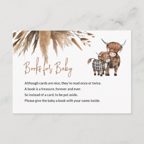Books for Baby Holy Cow Rustic Farm Theme Enclosure Card