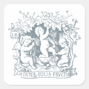 Books for Baby Initials Vintage Bookplate