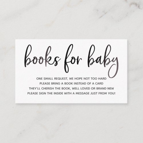 Books for Baby insert card