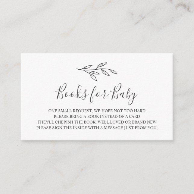 Books for Baby Insert Card (Front)